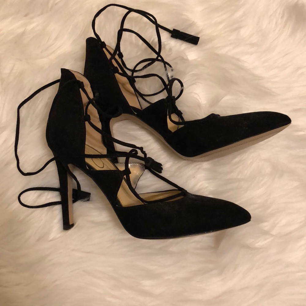 Velvet Jessica Simpson Lace Up Tie Heels